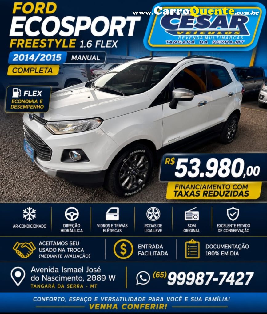FORD   ECOSPORT FSL 1.6   BRANCO 2015 1.6 FLEX - Loja