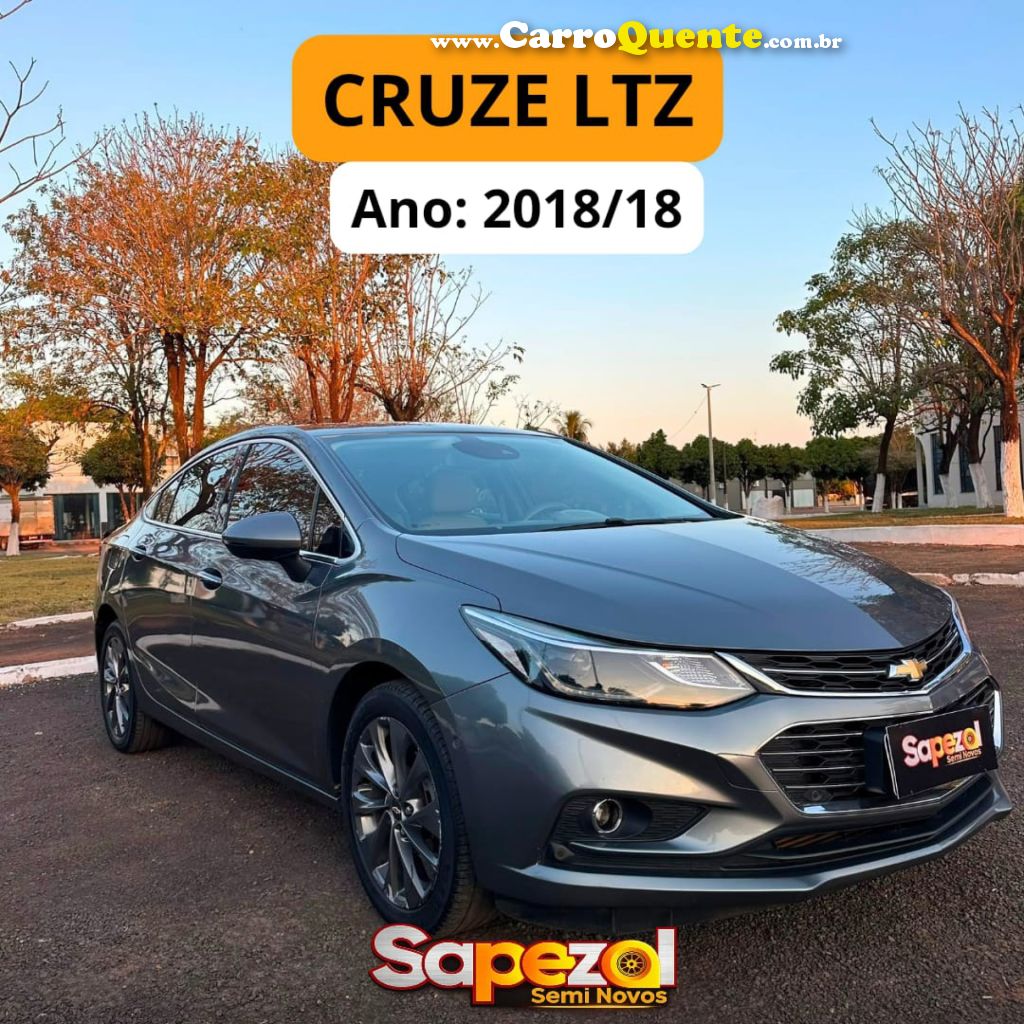 CHEVROLET   CRUZE LTZ 1.4 16V TURBO FLEX 4P AUT.   CINZA 2018 1.4 FLEX - Loja