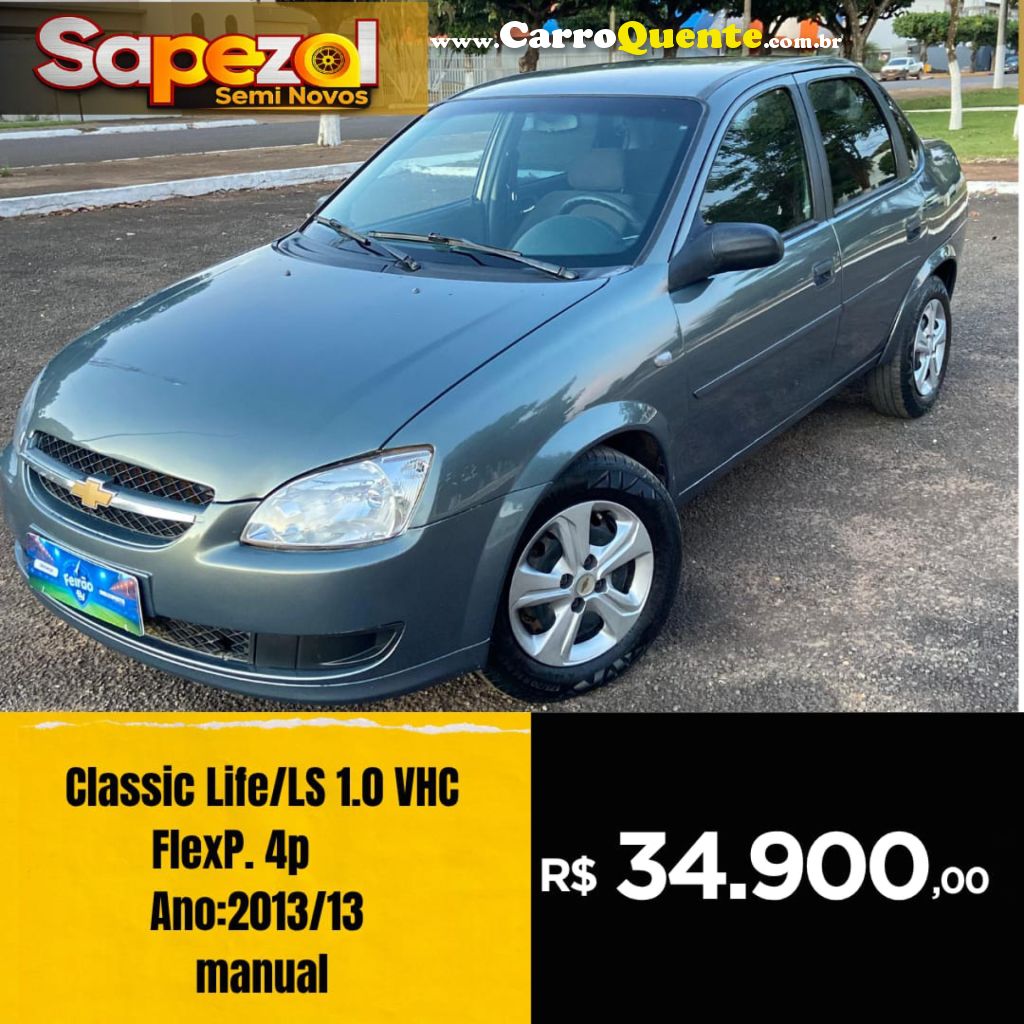 CHEVROLET   CLASSIC LIFELS 1.0 VHC FLEXP. 4P   CINZA 2013 1.0 FLEX - Loja