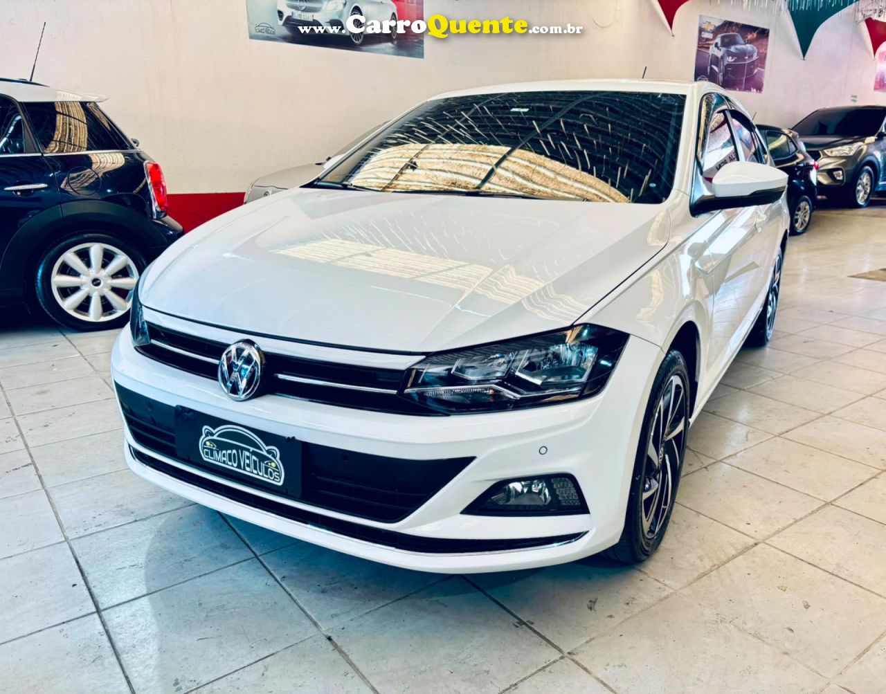 VOLKSWAGEN   VIRTUS HIGHLINE 200 TSI 1.0 FLEX 12V AUT   BRANCO 2021 1.0 FLEX - Loja