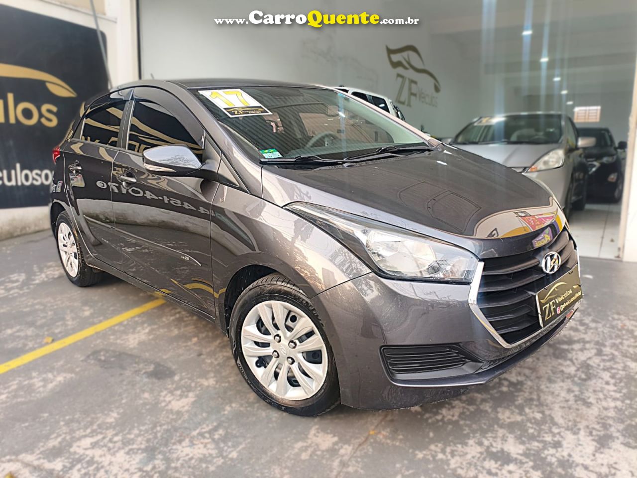HYUNDAI   HB20 COMFORT PLUS 1.0 TB FLEX 12V MEC.   CINZA 2017 1.0 FLEX - Loja