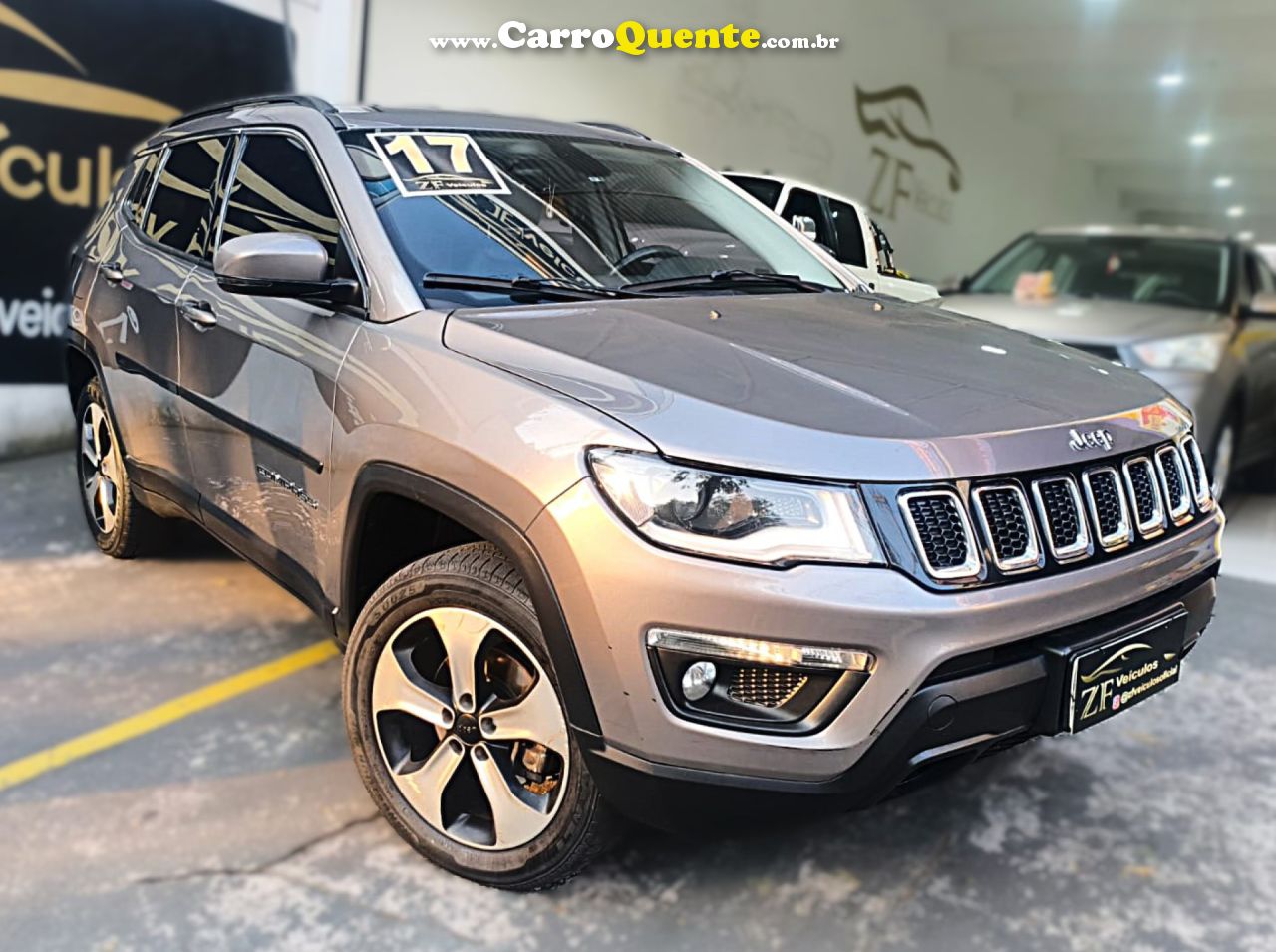JEEP   COMPASS LONGITUDE 2.0 4X4 DIES. 16V AUT.   CINZA 2017 2.0 DIESEL - Loja