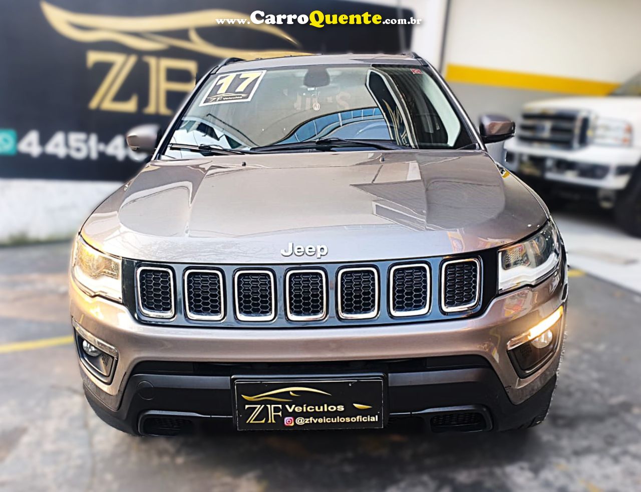 JEEP   COMPASS LONGITUDE 2.0 4X4 DIES. 16V AUT.   CINZA 2017 2.0 DIESEL - Loja