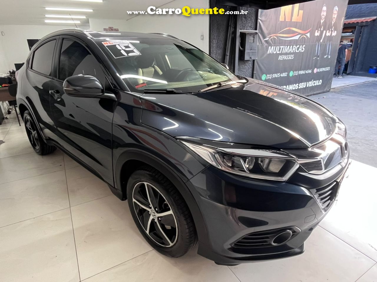 HONDA   HR-V EX 1.8 FLEXONE 16V 5P AUT.   CINZA 2019 1.8 GASOLINA - Loja