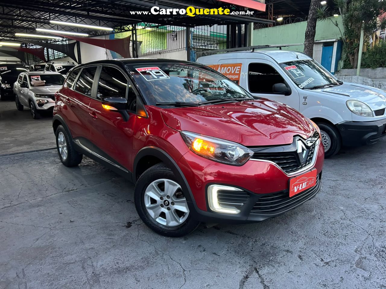 RENAULT   CAPTUR LIFE 1.6 16V FLEX 5P AUT.   VERMELHO 2019 1.6 FLEX - Loja