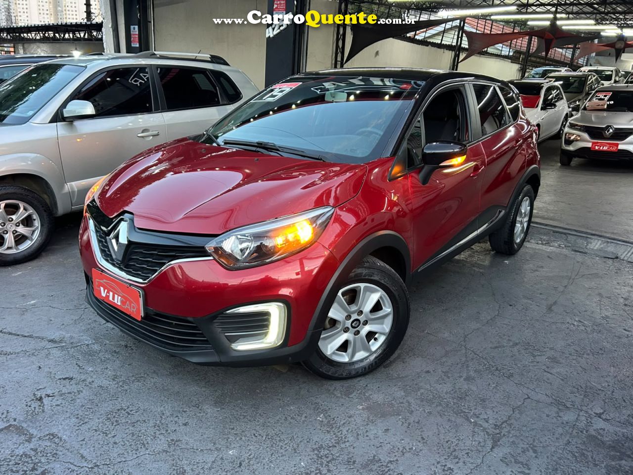 RENAULT   CAPTUR LIFE 1.6 16V FLEX 5P AUT.   VERMELHO 2019 1.6 FLEX - Loja