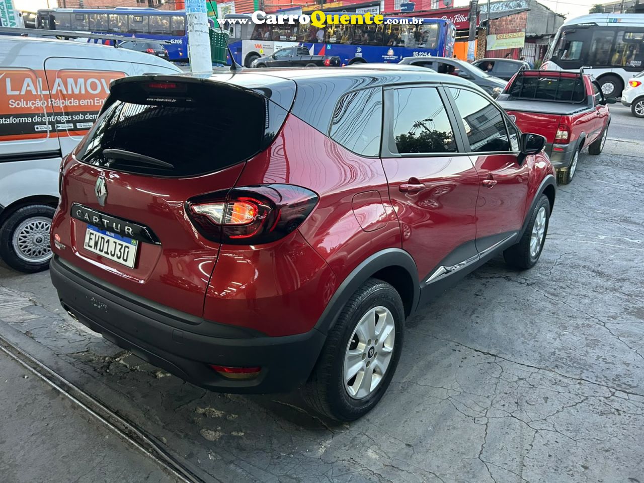 RENAULT   CAPTUR LIFE 1.6 16V FLEX 5P AUT.   VERMELHO 2019 1.6 FLEX - Loja