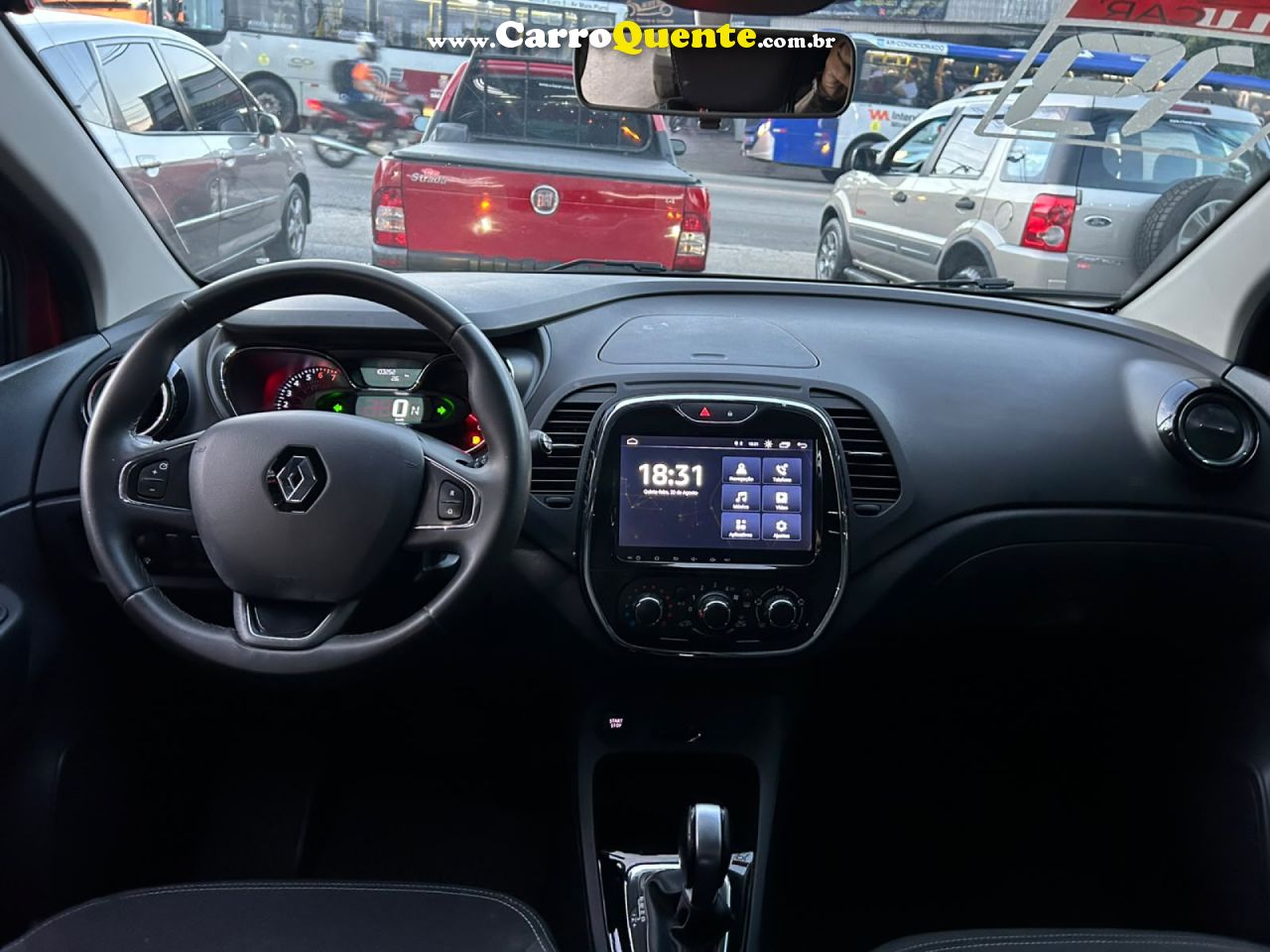 RENAULT   CAPTUR LIFE 1.6 16V FLEX 5P AUT.   VERMELHO 2019 1.6 FLEX - Loja