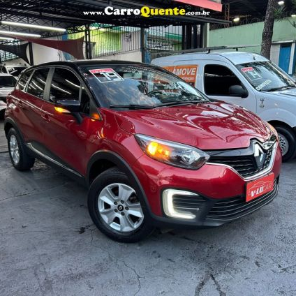 RENAULT   CAPTUR LIFE 1.6 16V FLEX 5P AUT.   VERMELHO 2019 1.6 FLEX