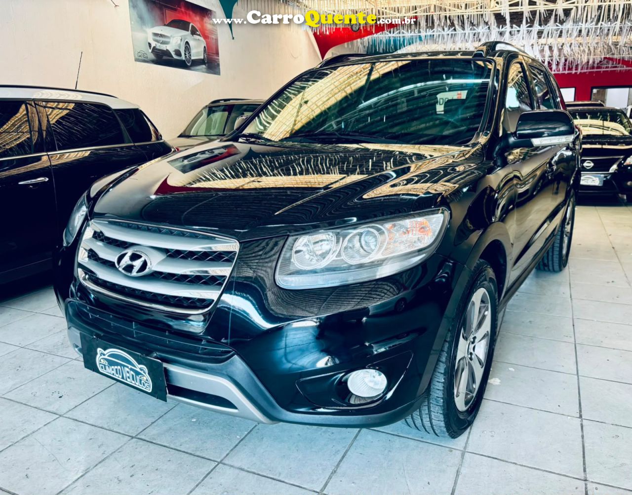 HYUNDAI   SANTA FE GLS 3.5 V6 4X4 TIPTRONIC   PRETO 2012 3.5 GASOLINA - Loja