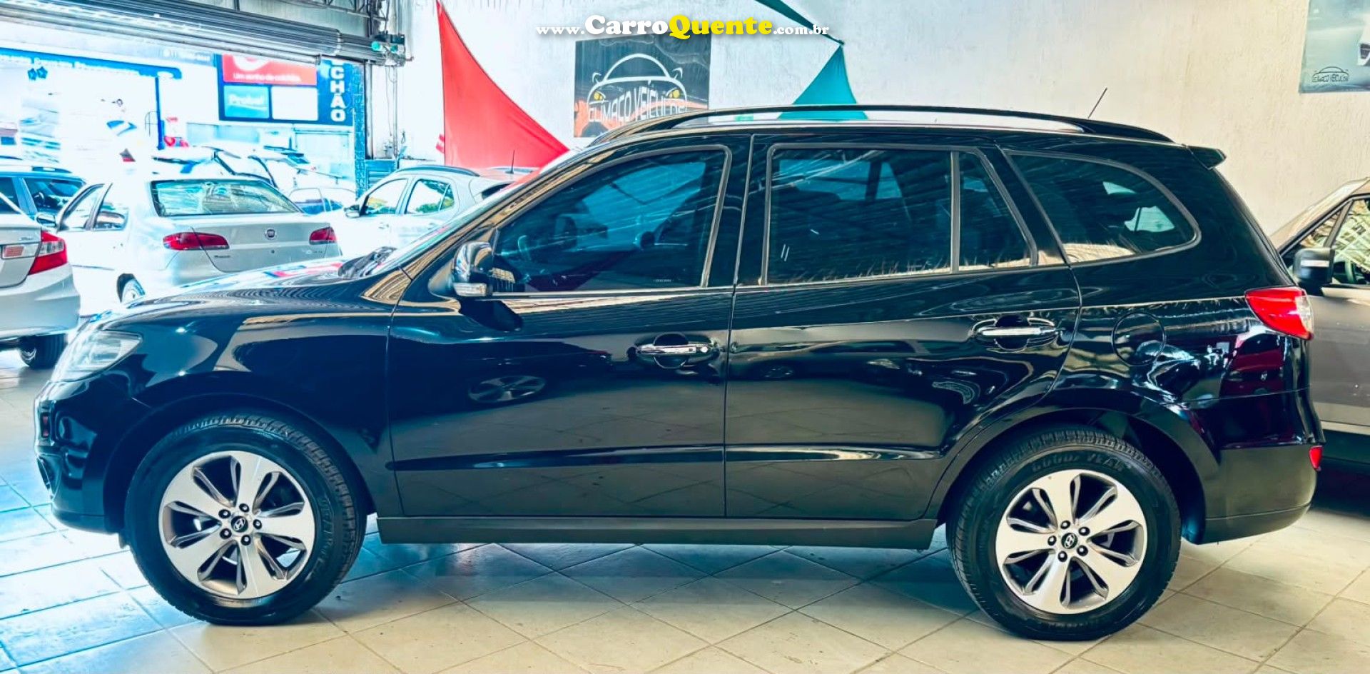 HYUNDAI   SANTA FE GLS 3.5 V6 4X4 TIPTRONIC   PRETO 2012 3.5 GASOLINA - Loja