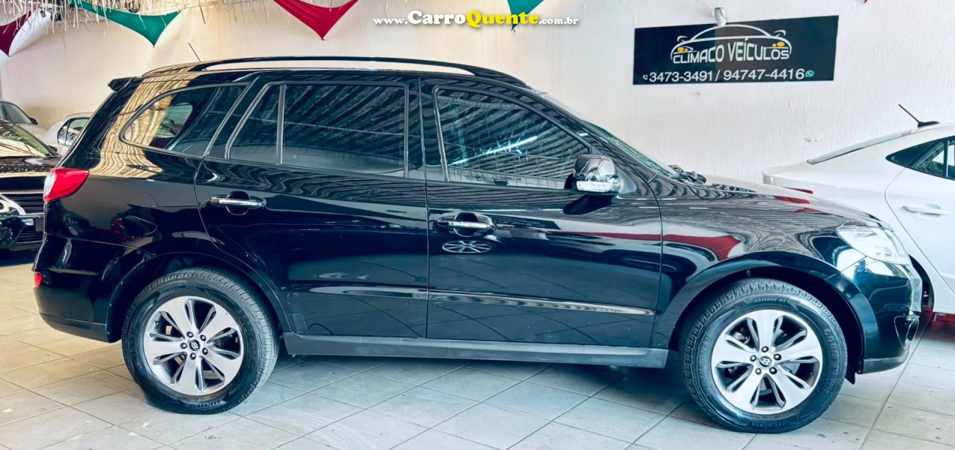 HYUNDAI   SANTA FE GLS 3.5 V6 4X4 TIPTRONIC   PRETO 2012 3.5 GASOLINA - Loja