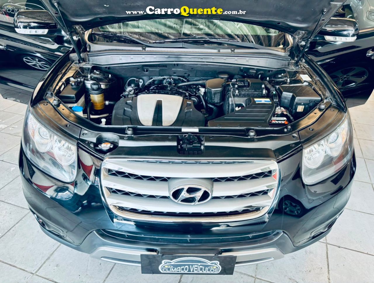HYUNDAI   SANTA FE GLS 3.5 V6 4X4 TIPTRONIC   PRETO 2012 3.5 GASOLINA - Loja