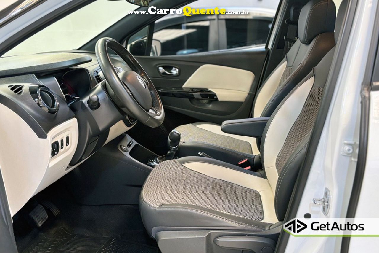 RENAULT   CAPTUR INTENSE 1.6 16V FLEX 5P AUT.   BRANCO 2020 1.6 FLEX - Loja
