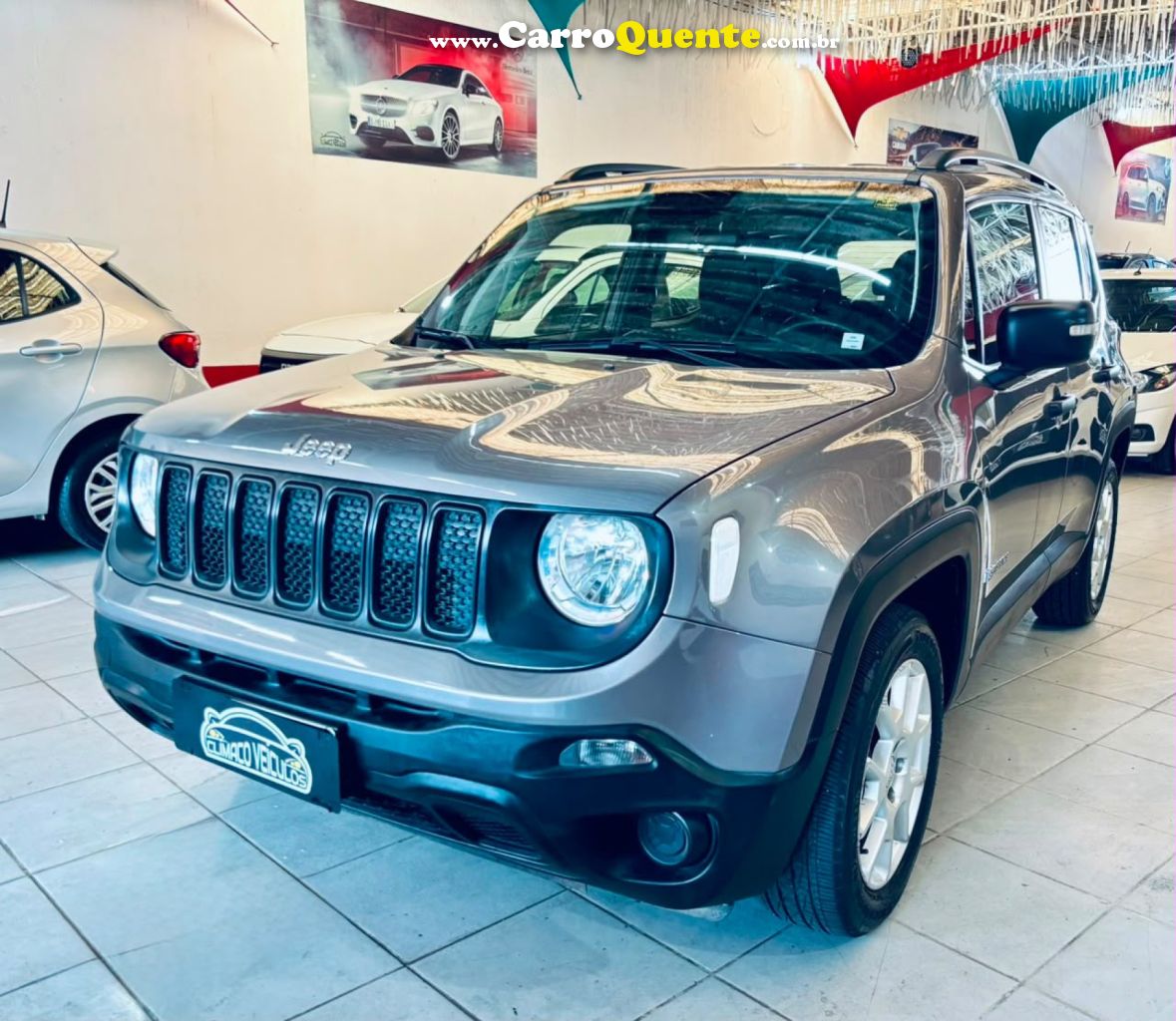 JEEP   RENEGADE SPORT 1.8 4X2 FLEX 16V AUT.   CINZA 2021 1.8 FLEX - Loja