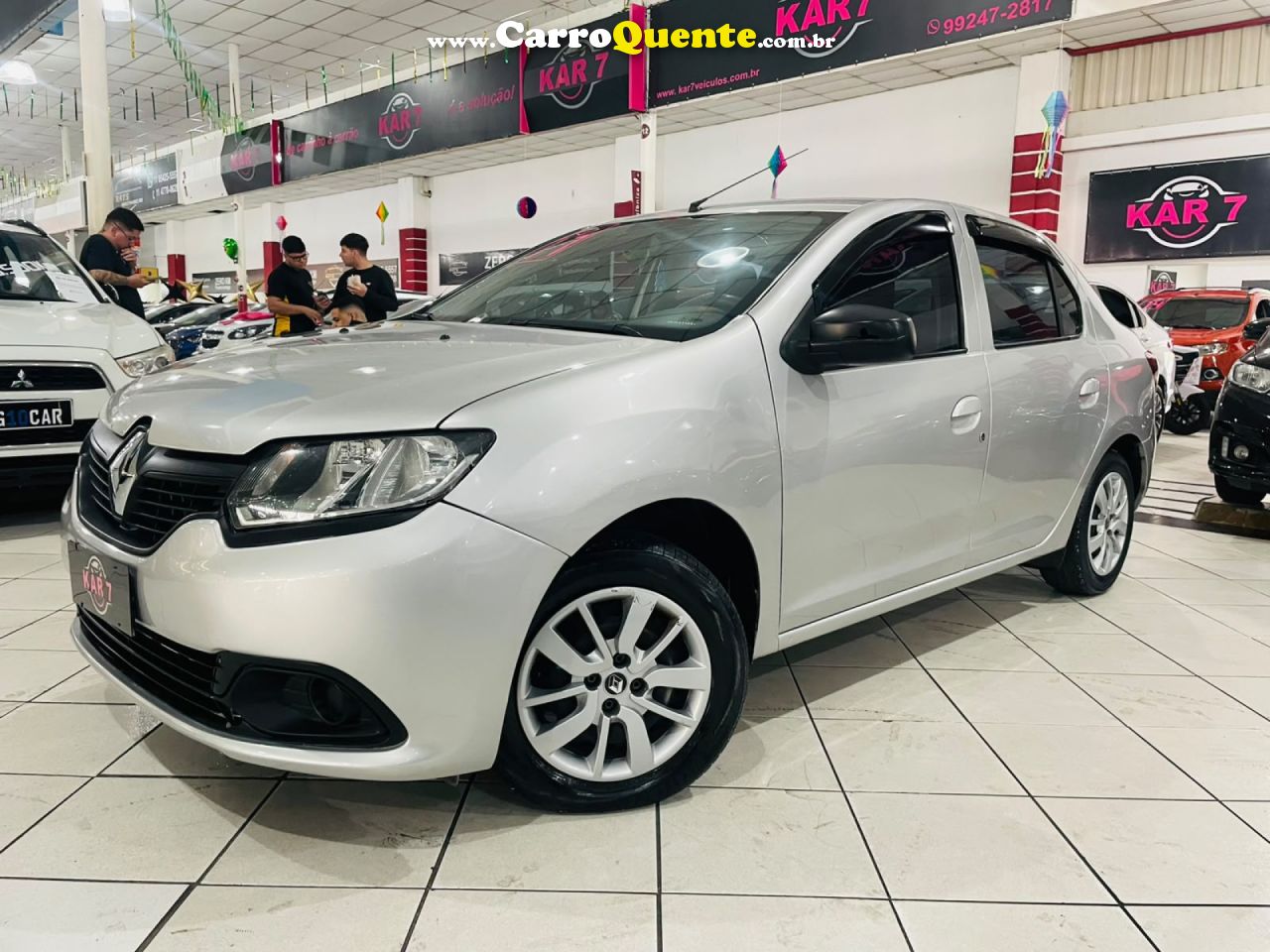 RENAULT   LOGAN AUTHENTIQUE FLEX 1.0 12V 4P   PRATA 2017 1.0 FLEX - Loja