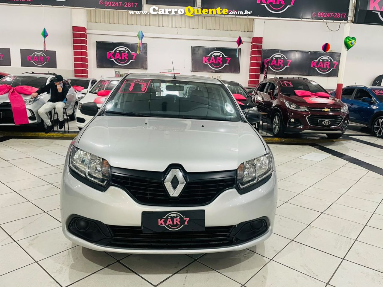 RENAULT   LOGAN AUTHENTIQUE FLEX 1.0 12V 4P   PRATA 2017 1.0 FLEX - Loja