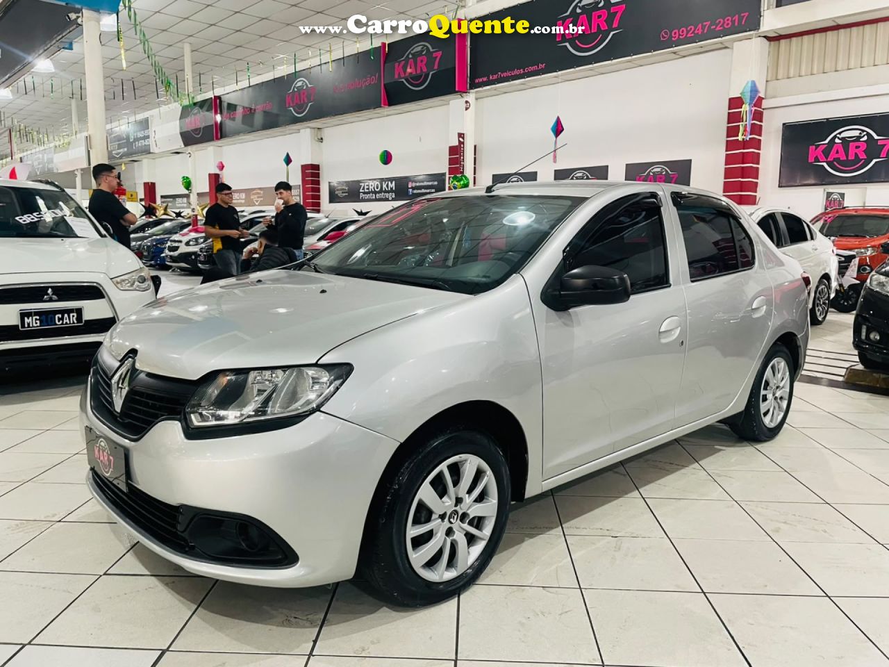 RENAULT   LOGAN AUTHENTIQUE FLEX 1.0 12V 4P   PRATA 2017 1.0 FLEX - Loja