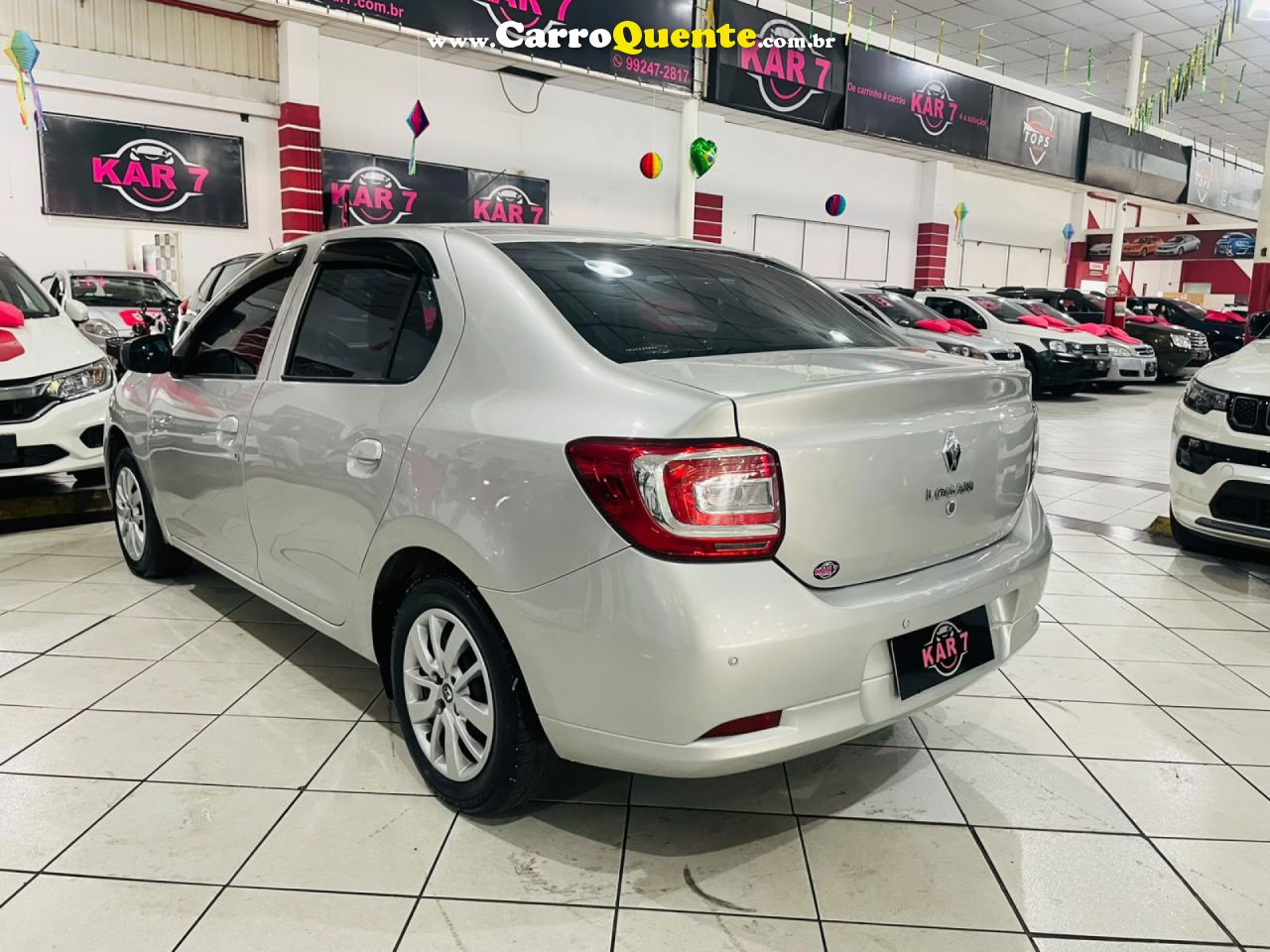RENAULT   LOGAN AUTHENTIQUE FLEX 1.0 12V 4P   PRATA 2017 1.0 FLEX - Loja