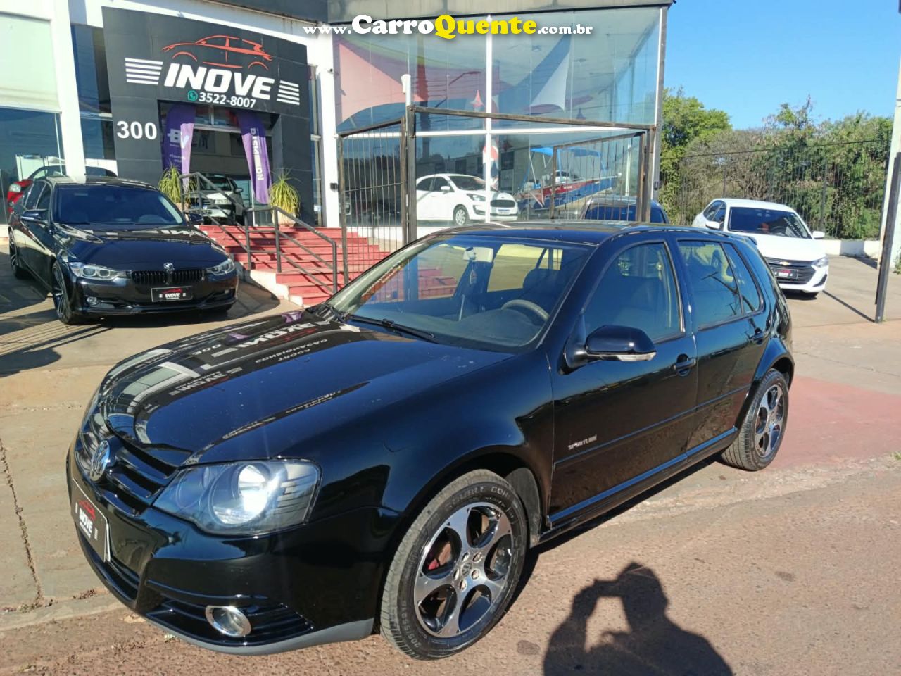 VOLKSWAGEN   GOLF SPORTLINE 1.6 MI TOTAL FLEX 8V 4P   PRETO 2008 1.6 FLEX - Loja