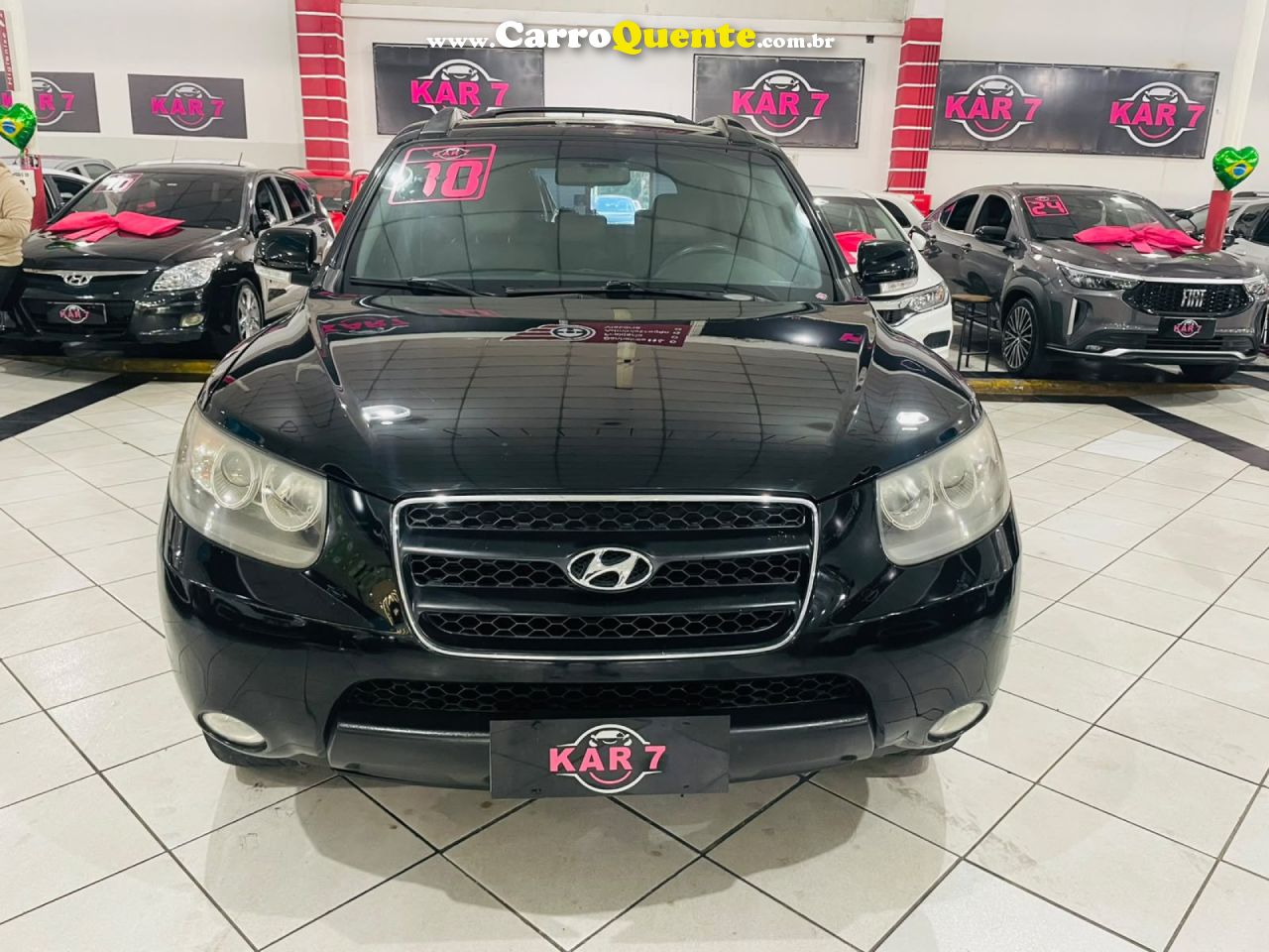 HYUNDAI   SANTA FE GLS 2.7 V6 4X4TIPTRONIC   PRETO 2010 2.7 GASOLINA - Loja