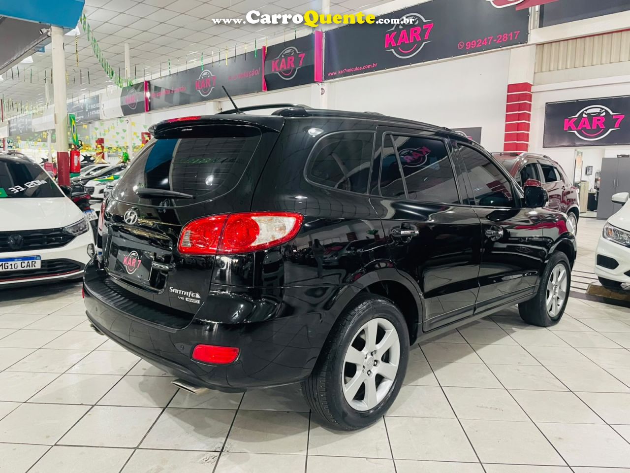 HYUNDAI   SANTA FE GLS 2.7 V6 4X4TIPTRONIC   PRETO 2010 2.7 GASOLINA - Loja