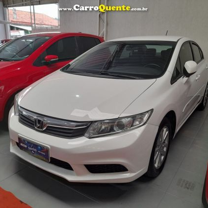 HONDA   CIVIC LXS   BRANCO 2014 2.0 FLEX
