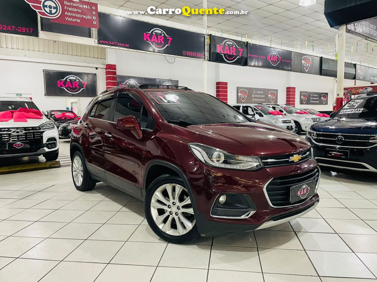 CHEVROLET   TRACKER LTZ 1.4 TURBO 16V FLEX 4X2 AUT.   VERMELHO 2017 1.4 FLEX - Loja
