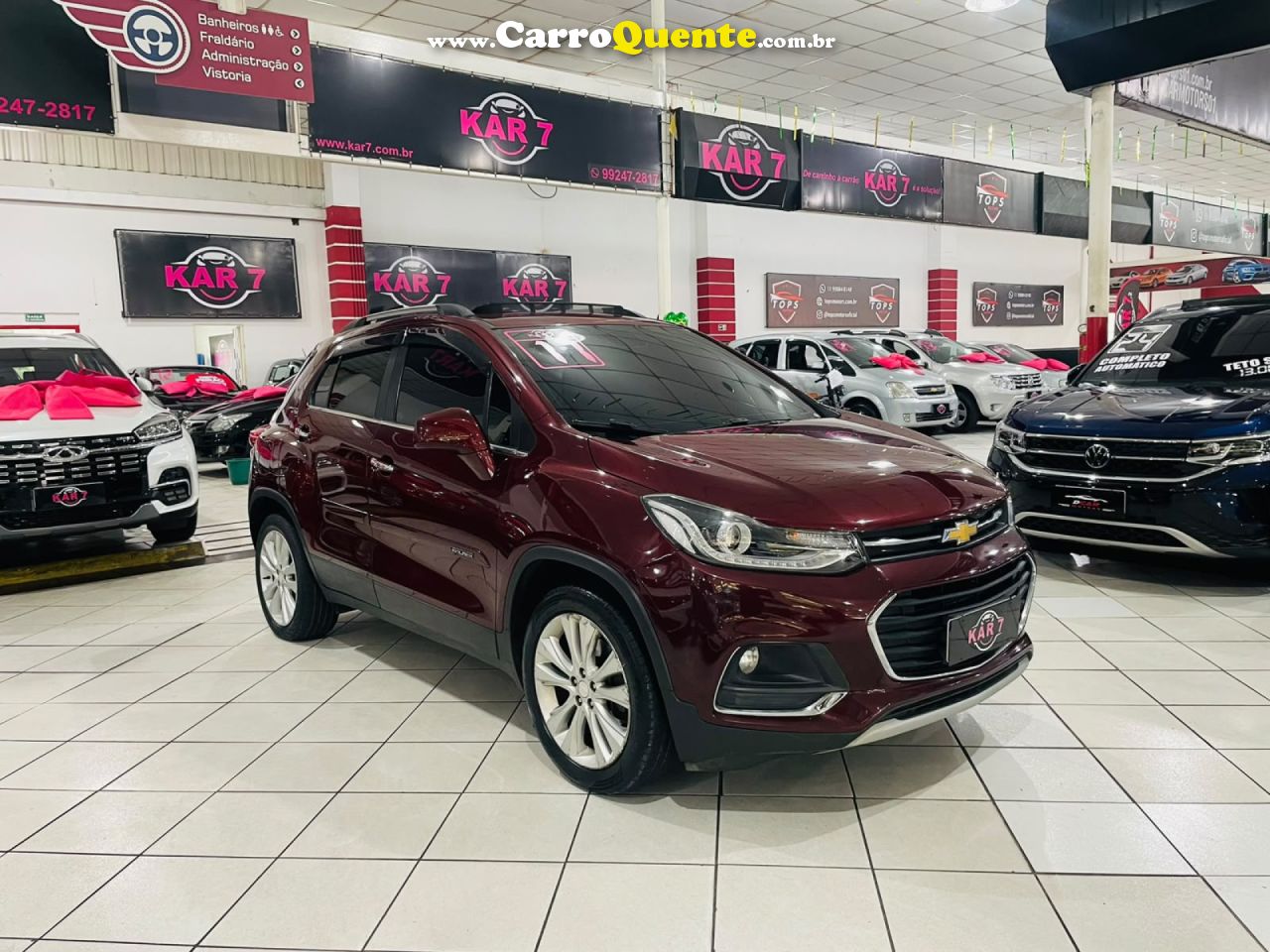 CHEVROLET   TRACKER LTZ 1.4 TURBO 16V FLEX 4X2 AUT.   VERMELHO 2017 1.4 FLEX - Loja
