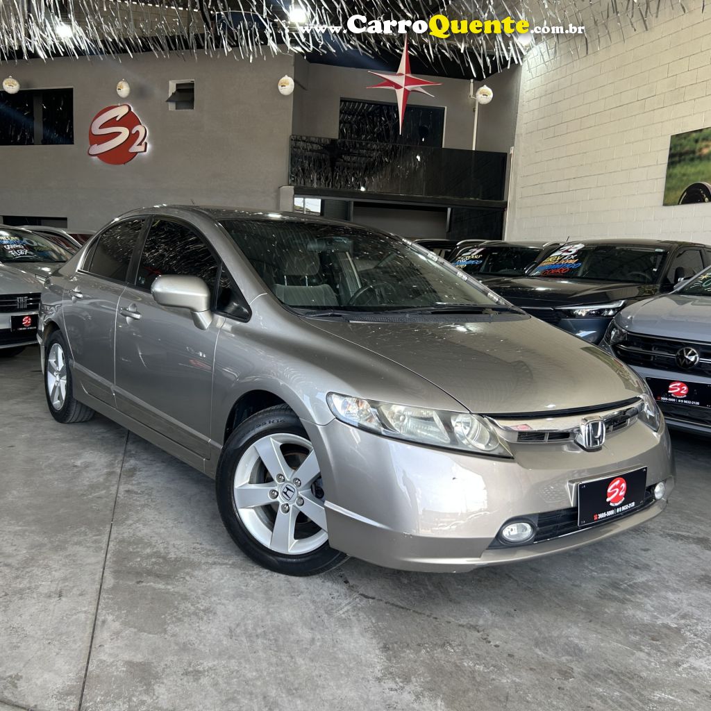 HONDA   CIVIC SED LX 1.8 AUT 4P   PRATA 2007 1.8 GASOLINA - Loja
