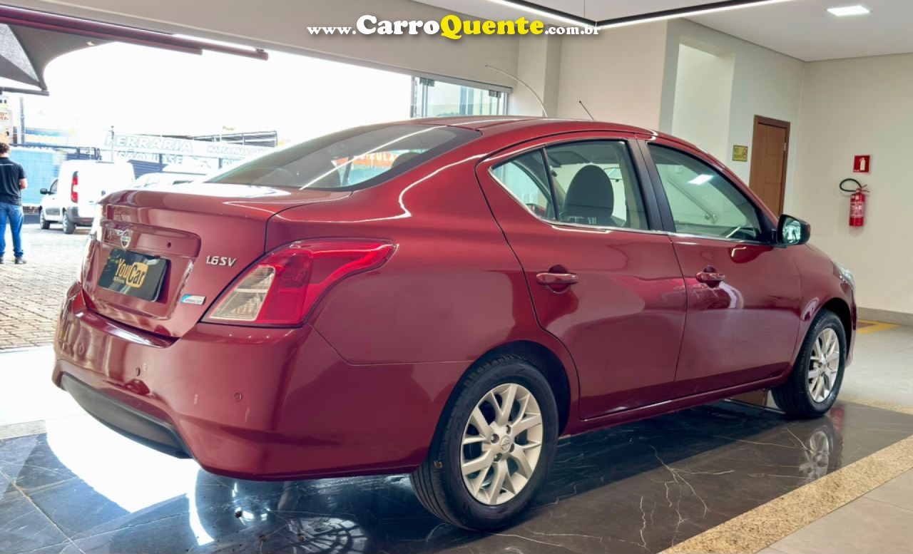NISSAN   VERSA SV 1.6 16V FLEXSTART 4P AUT.   VERMELHO 2018 1.6 FLEX - Loja