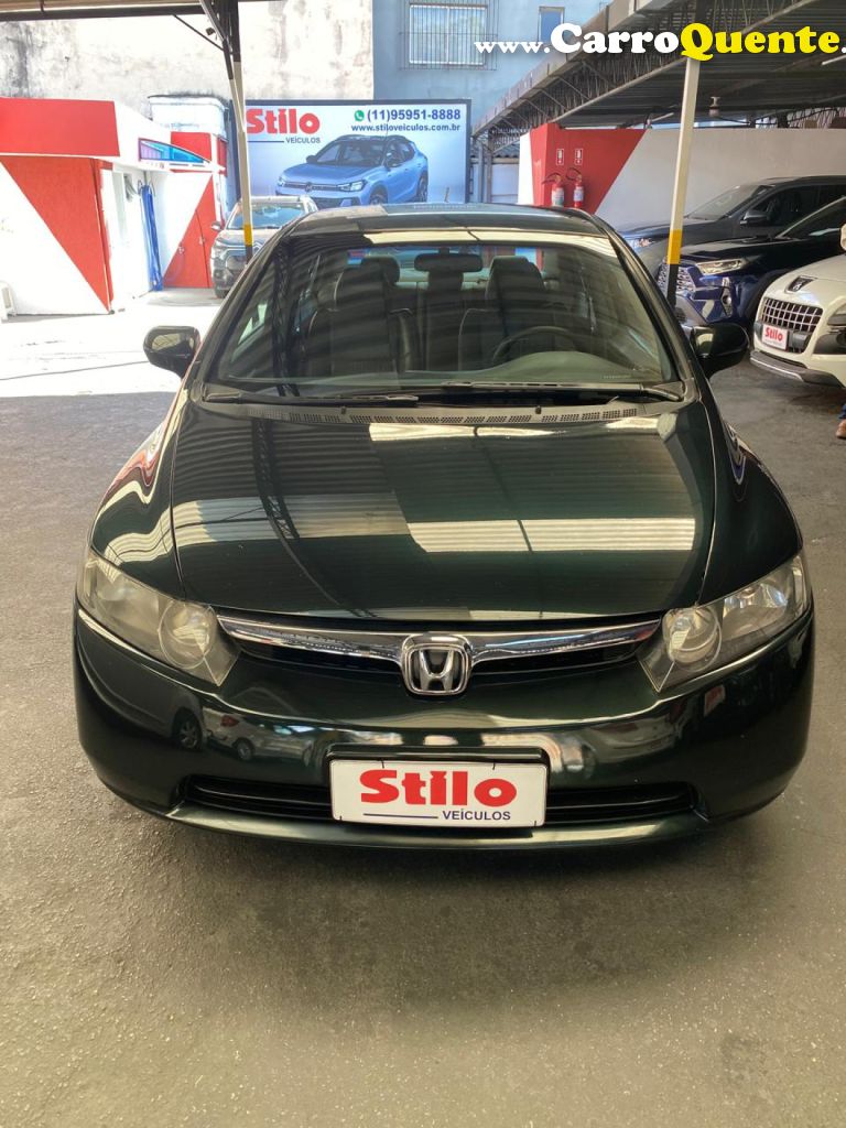 HONDA   CIVIC SEDAN LXS 1.81.8 FLEX 16V AUT. 4P   VERDE 2007 1.8 FLEX - Loja