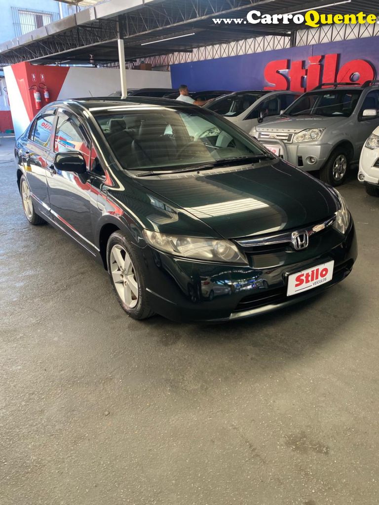 HONDA   CIVIC SEDAN LXS 1.81.8 FLEX 16V AUT. 4P   VERDE 2007 1.8 FLEX - Loja
