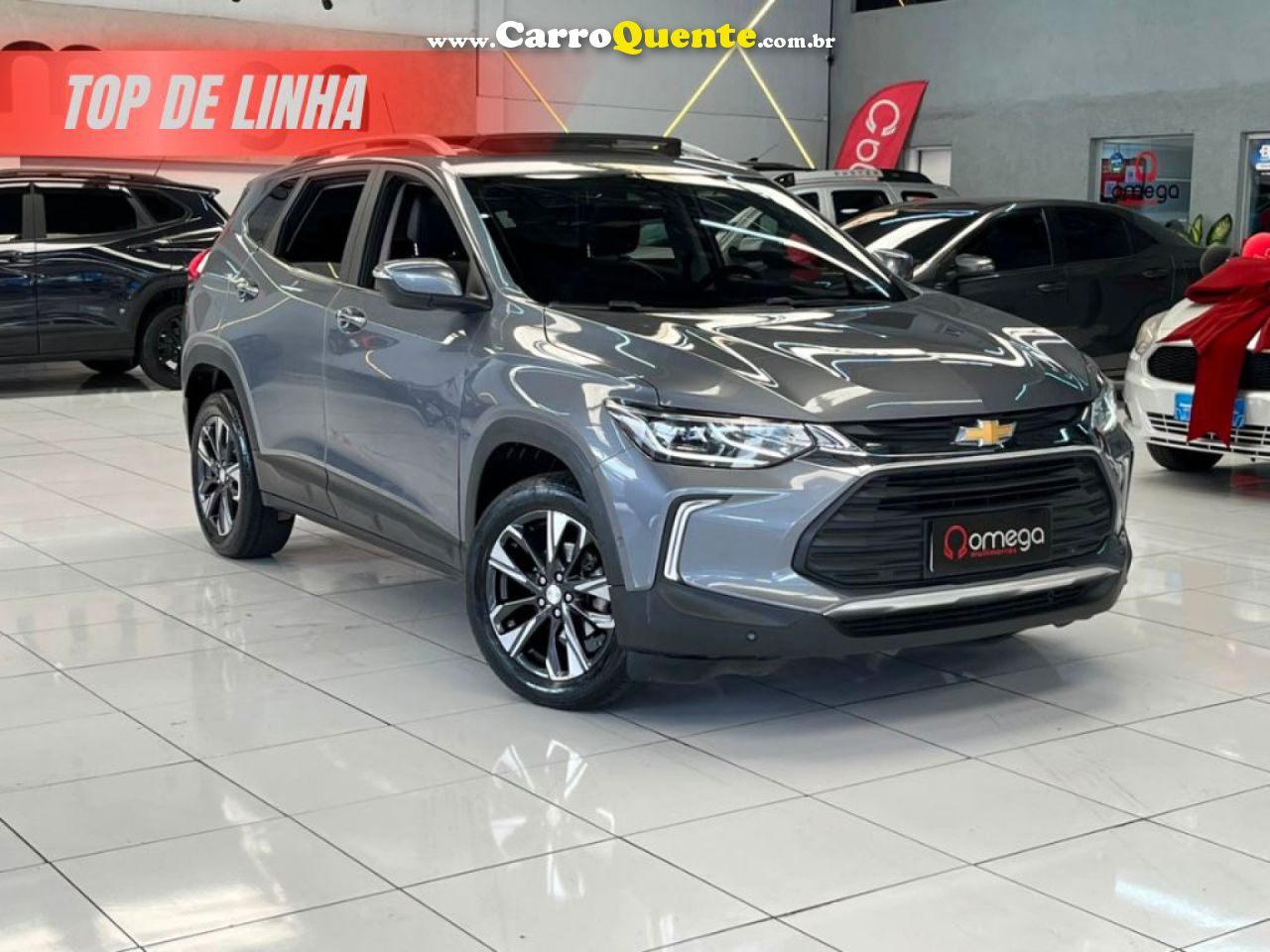 CHEVROLET   TRACKER PREMIER 1.2 TURBO 12V FLEX AUT.   CINZA 2021 1.2 FLEX - Loja