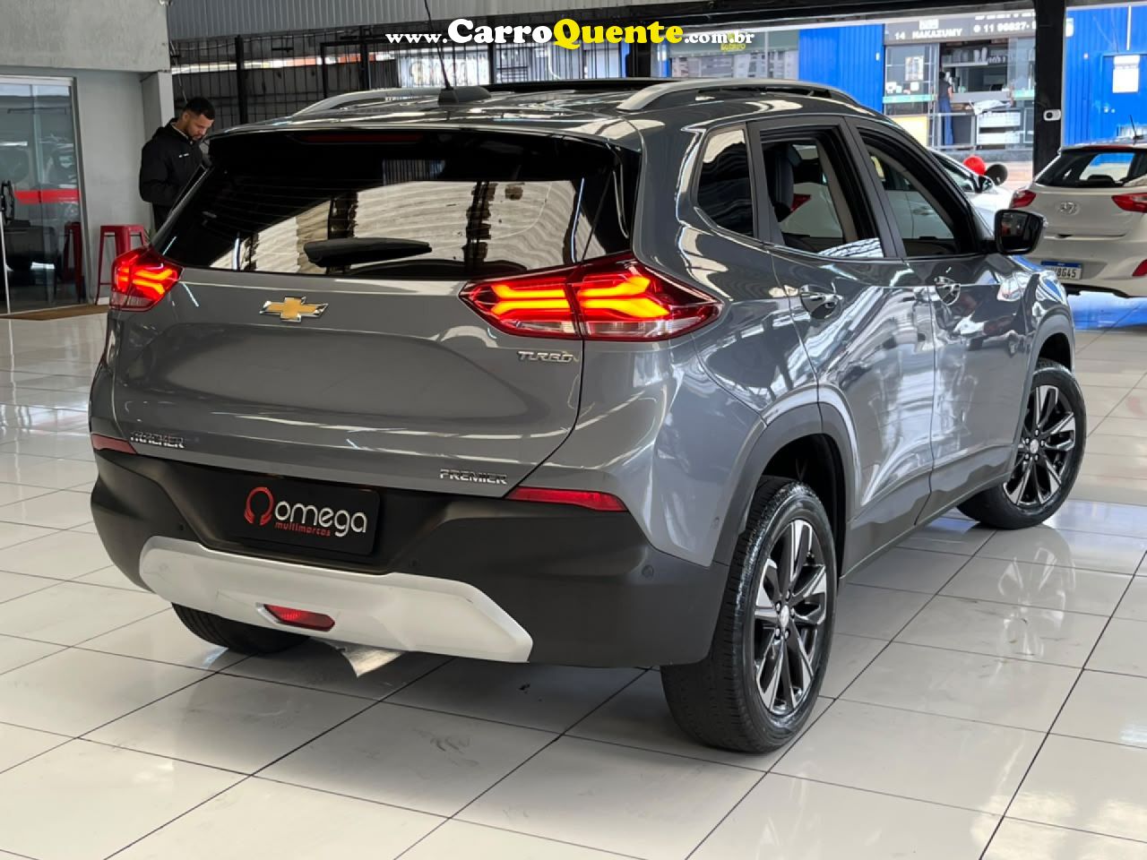 CHEVROLET   TRACKER PREMIER 1.2 TURBO 12V FLEX AUT.   CINZA 2021 1.2 FLEX - Loja