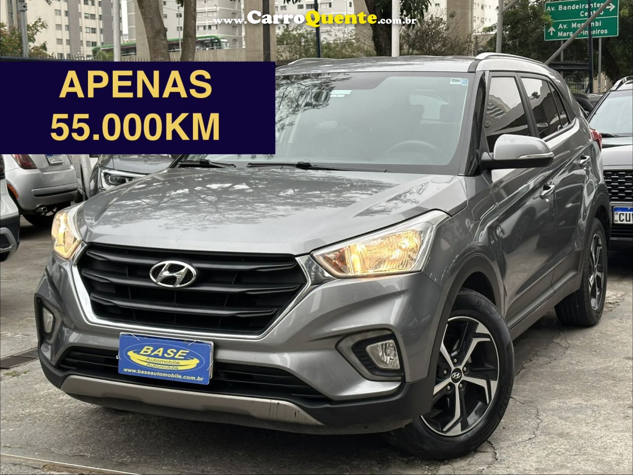 HYUNDAI   CRETA SMART PLUS 1.6 16V FLEX AUT.   CINZA 2021 1.6 16V FLEX - Loja