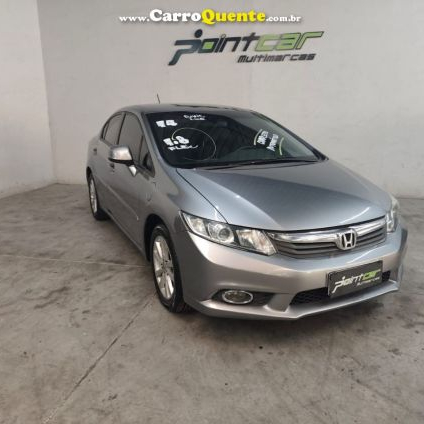 HONDA   CIVIC SEDAN LXS 1.81.8 FLEX 16V MEC. 4P   CINZA 2014 1.8 FLEX
