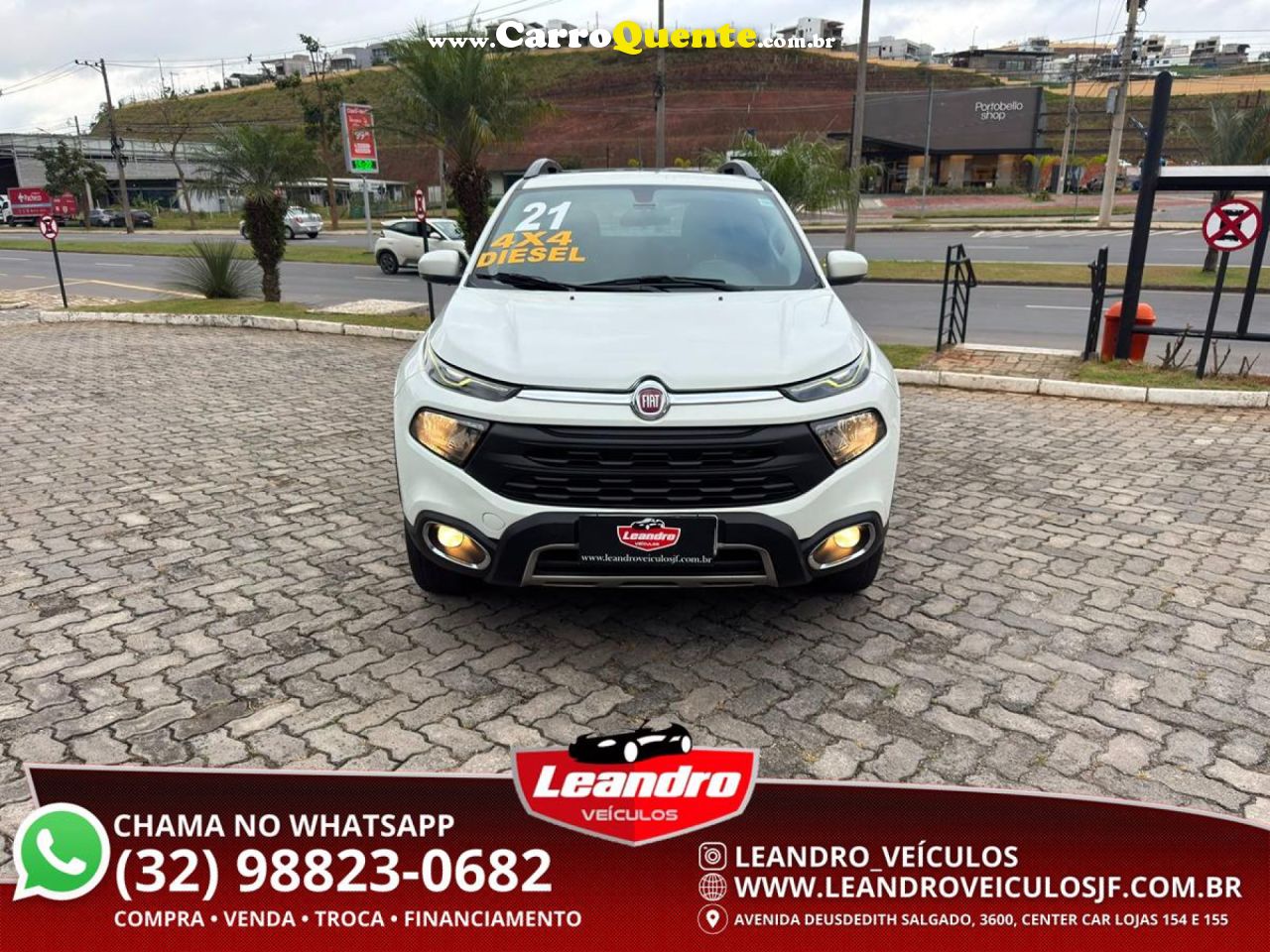 FIAT   TORO FREEDOM 2.0 16V 4X4 TB DIESEL AUT.   BRANCO 2021 2.0 DIESEL - Loja