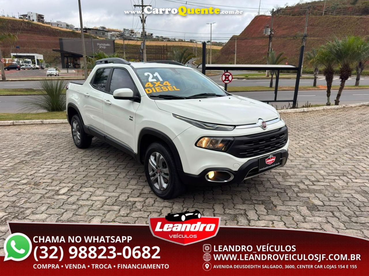FIAT   TORO FREEDOM 2.0 16V 4X4 TB DIESEL AUT.   BRANCO 2021 2.0 DIESEL - Loja