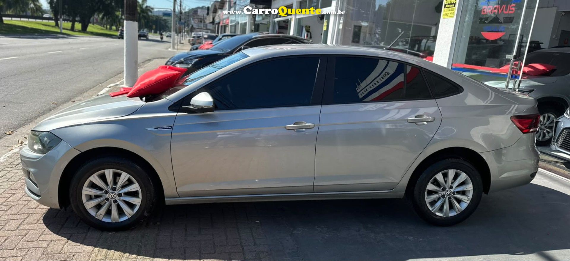 VOLKSWAGEN   VIRTUS COMFORT. 200 TSI 1.0 FLEX 12V AUT   PRATA 2021 1.0 FLEX - Loja