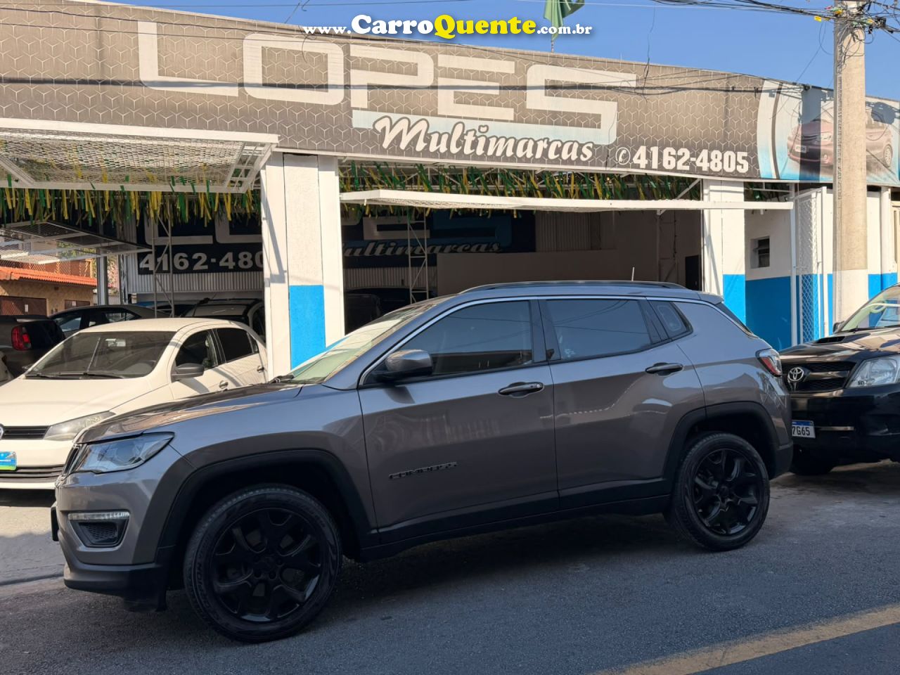 JEEP   COMPASS LONGITUDE 2.0 4X2 FLEX 16V AUT.   CINZA 2021 2.0 FLEX - Loja