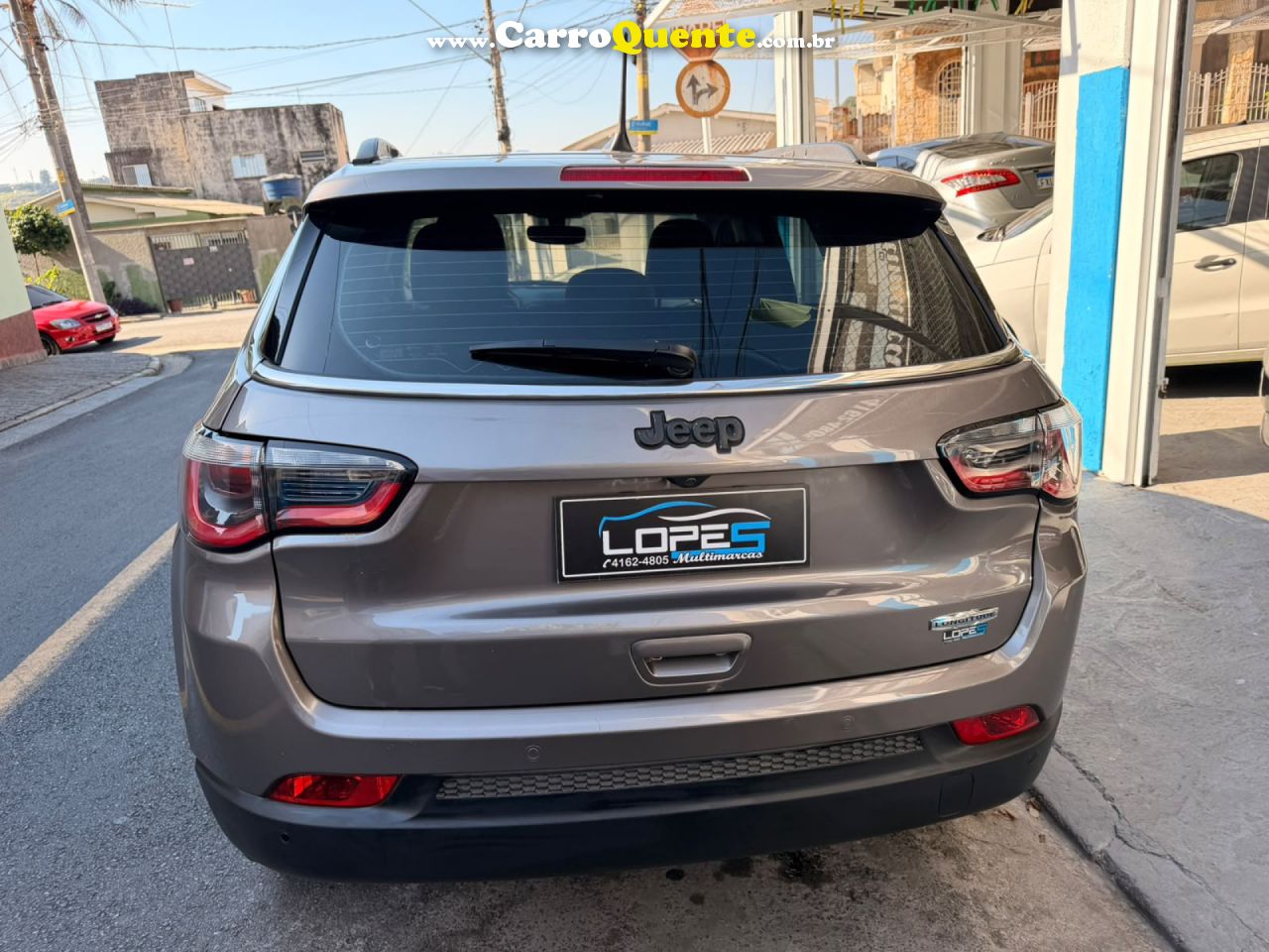 JEEP   COMPASS LONGITUDE 2.0 4X2 FLEX 16V AUT.   CINZA 2021 2.0 FLEX - Loja