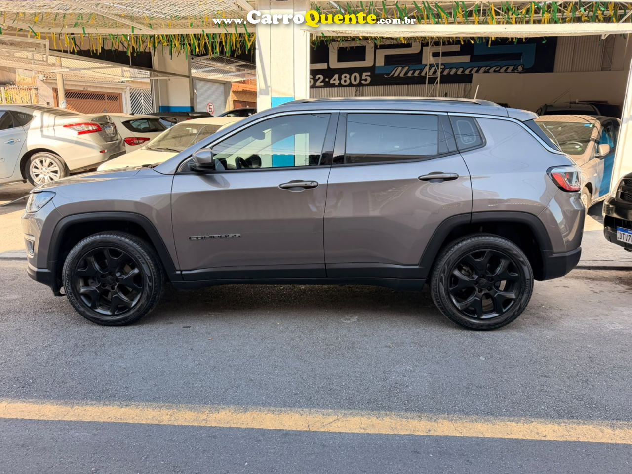 JEEP   COMPASS LONGITUDE 2.0 4X2 FLEX 16V AUT.   CINZA 2021 2.0 FLEX - Loja