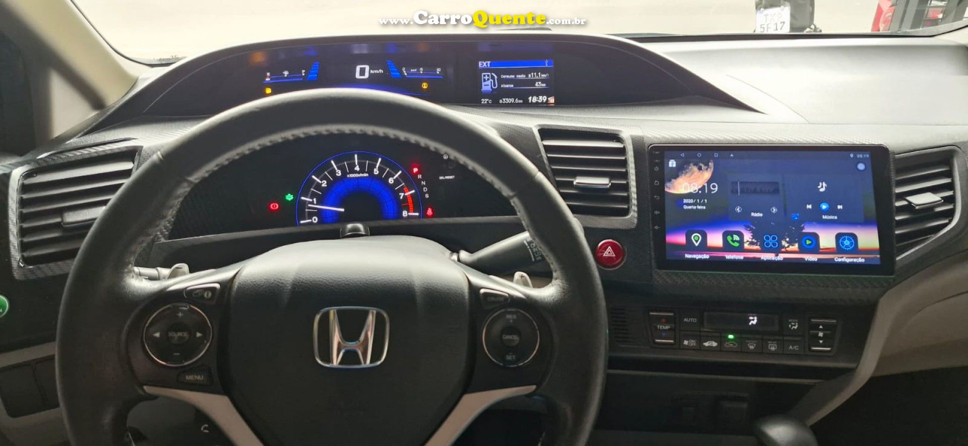 HONDA   CIVIC SEDAN LXR 2.0 FLEXONE 16V AUT. 4P   BRANCO 2015 2.0 FLEX - Loja