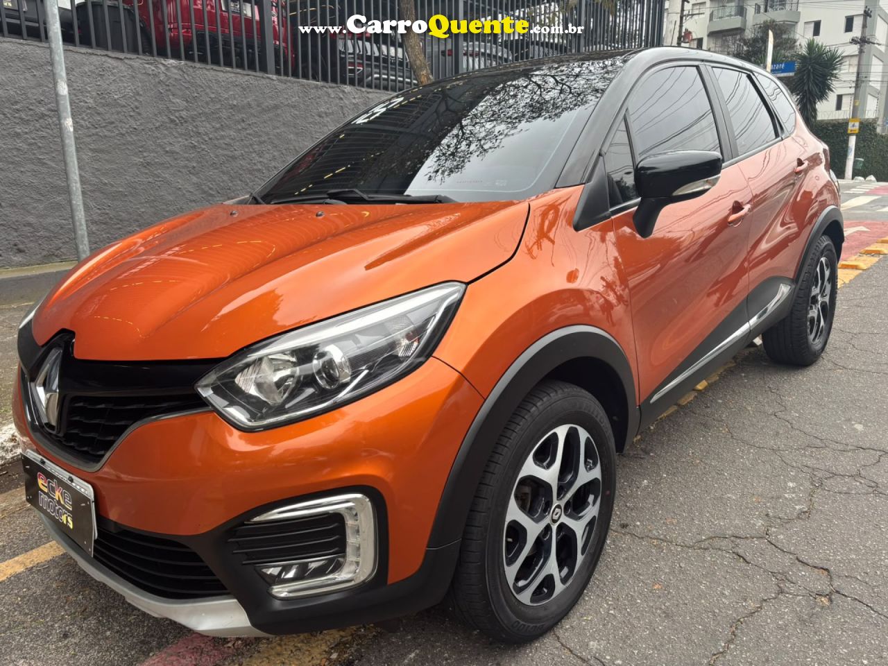 RENAULT   CAPTUR INTENSE 1.6 16V FLEX 5P AUT.   LARANJA 2018 1.6 FLEX - Loja