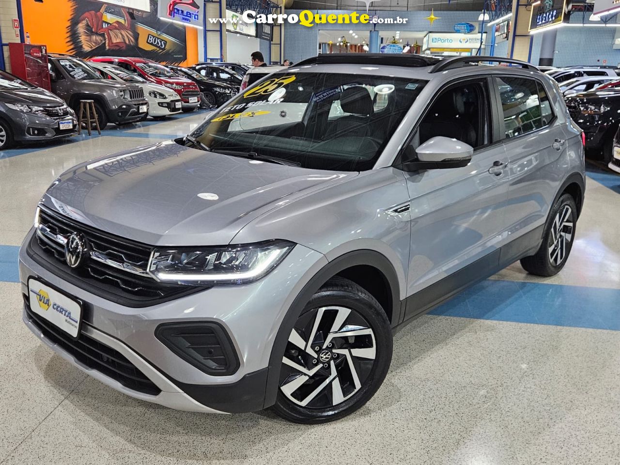 VOLKSWAGEN T-CROSS 1.0 TSI * C/ Teto Solar + Garantia de Fábrica * 2025 - Loja