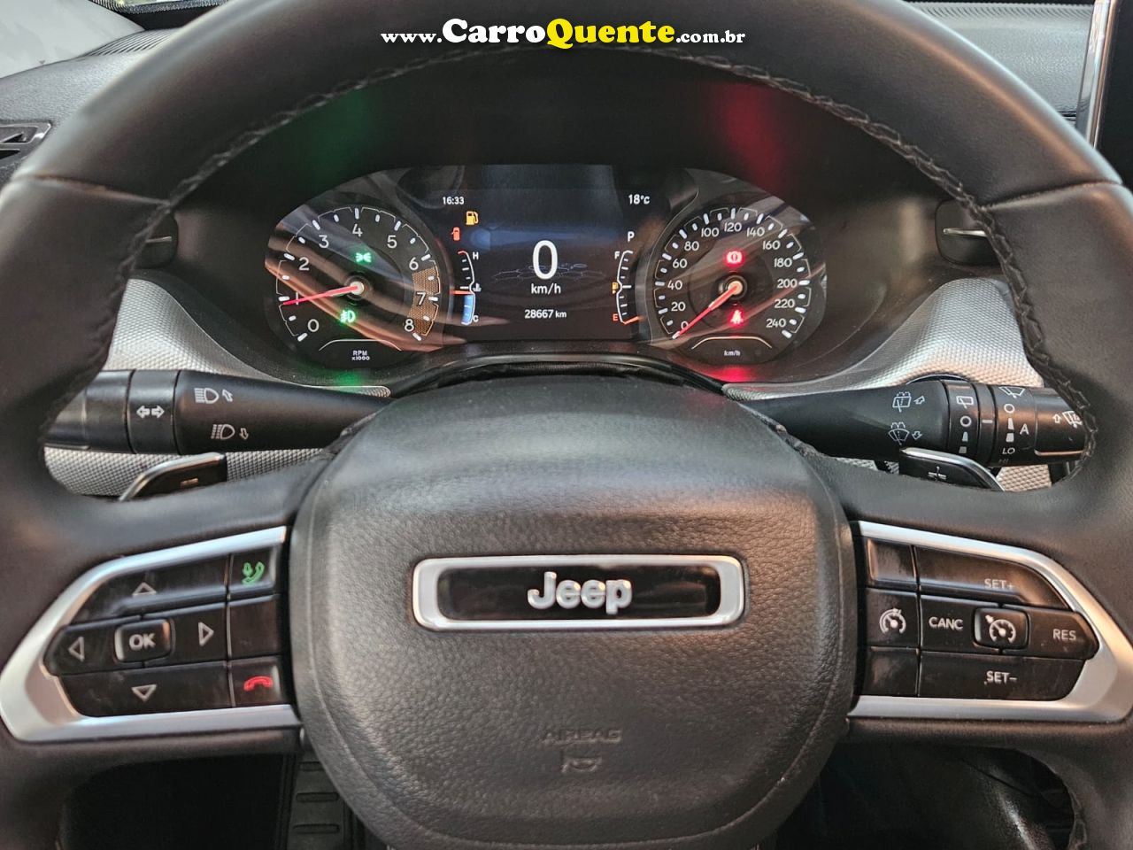 JEEP COMPASS 1.3 T270 TURBO LONGITUDE * C/ 28.600 Km Apenas * 2023 - Loja