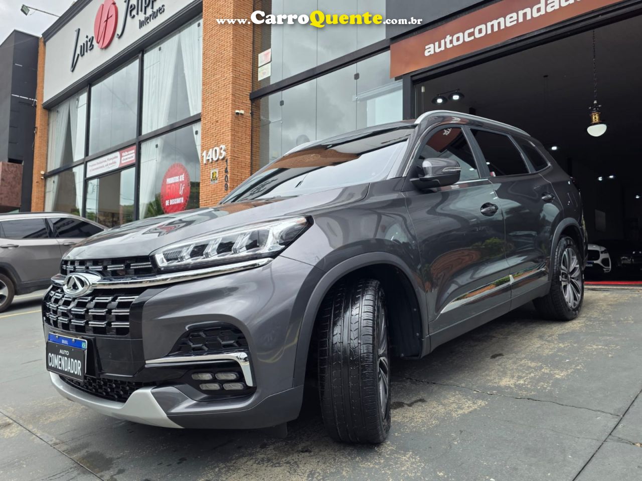 CHERY   TIGGO 8 TXS 1.6 16V TGDI AUT.   CINZA 2022 1.6 GASOLINA - Loja