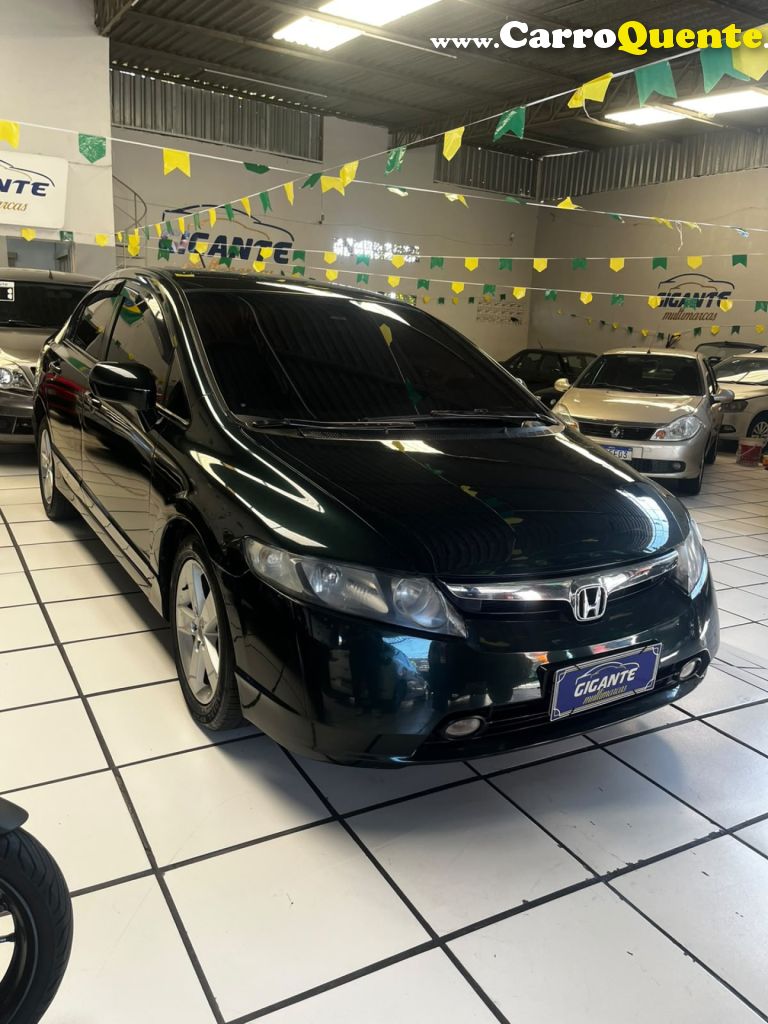 HONDA   CIVIC SEDAN LXS 1.81.8 FLEX 16V MEC. 4P   VERDE 2007 1,8 FLEX - Loja
