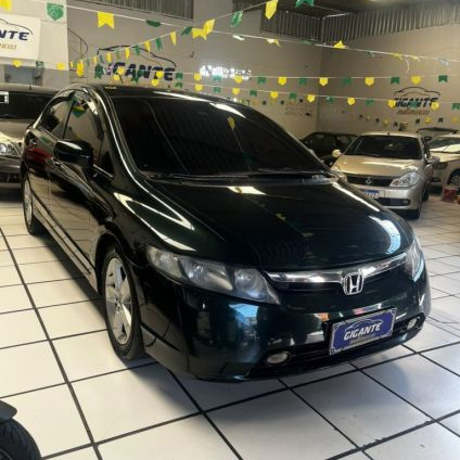 HONDA   CIVIC SEDAN LXS 1.81.8 FLEX 16V MEC. 4P   VERDE 2007 1,8 FLEX